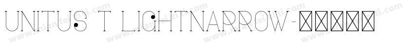 Unitus T LightNarrow字体转换